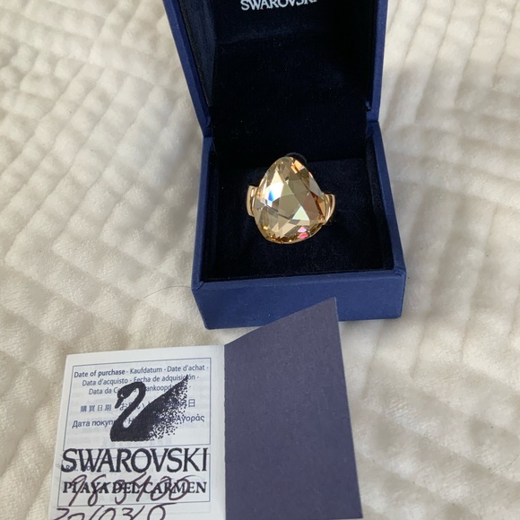 Swarovski gold crystal ring - Picture 7 of 8